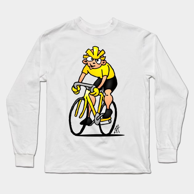 Cyclist - Cycling Long Sleeve T-Shirt by Cardvibes